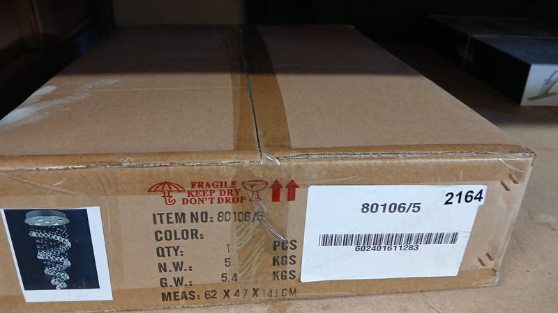 Lot # 2164: (Retail $354.00) Chandelier Cilling Light 80106/5 - Image 2