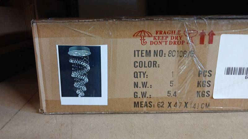 Lot # 2164: (Retail $354.00) Chandelier Cilling Light 80106/5 - Image 5