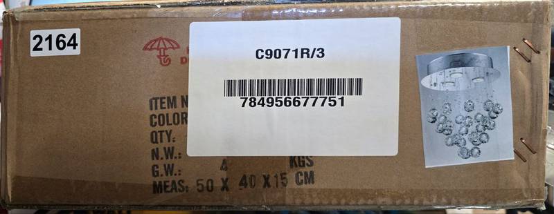 Lot # 2164: (Retail $354.00) Chandelier Cilling Light 80106/5 - Image 4