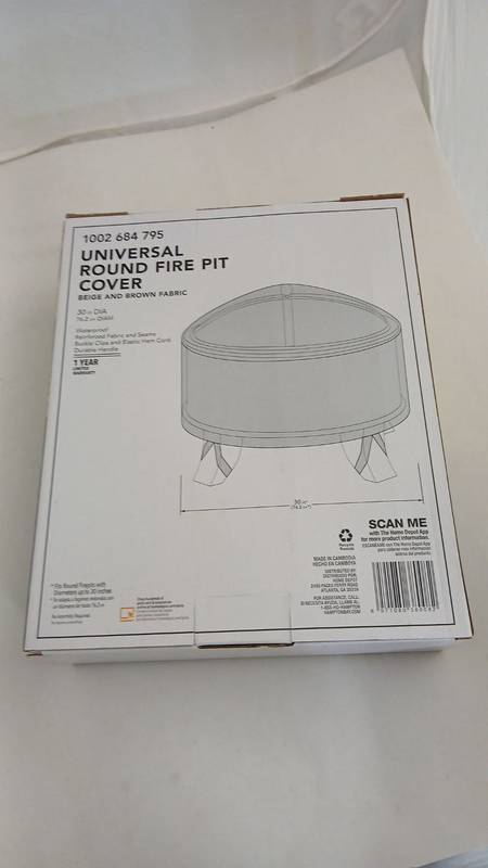 Lot # 2213: Round Outdoor Patio Fire Pit Cover, 30″ - Image 2