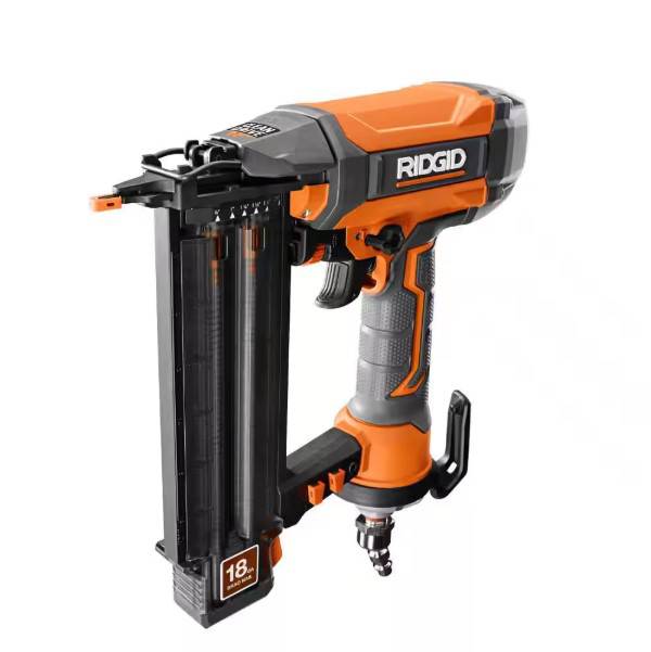 Lot # 2251: (Retail $638) Rigid 15 Amp 10 in. Portable Pro Jobsite Table Saw with Rolling Stand and Pneumatic 18-Gauge 2-1/8 in. Brad Nailer - Image 2