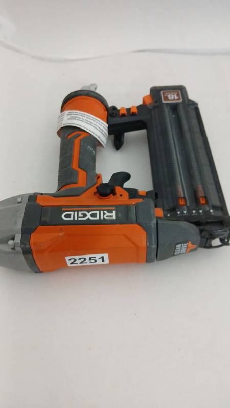 Lot # 2251: (Retail $638) Rigid 15 Amp 10 in. Portable Pro Jobsite Table Saw with Rolling Stand and Pneumatic 18-Gauge 2-1/8 in. Brad Nailer - Image 3