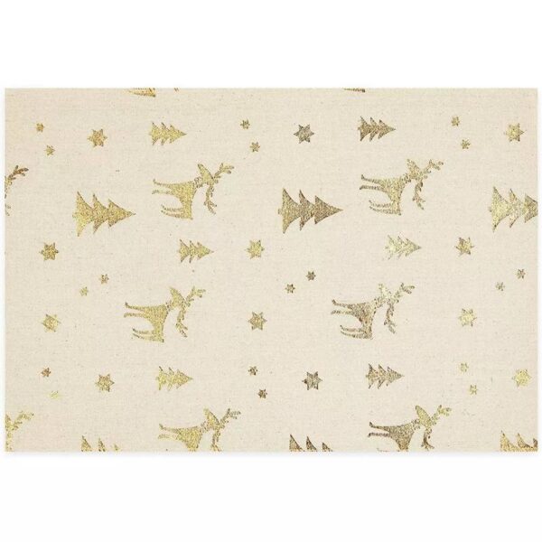 Lot # 2302: (3) Pack of 6 Juvale Placemats with Table Runner, Christmas Gold Foil - Image 9
