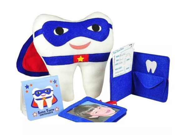 Lot # 2309: Tickle & Main Tooth Fairy Superhero Pillow 3pc Gift Set