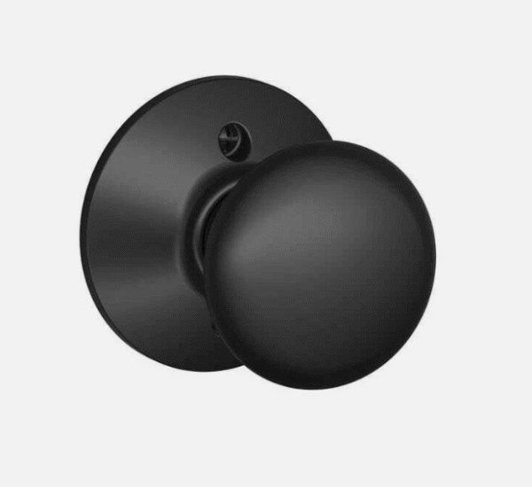 Lot # 2363: Schlage Plymouth Matte Black Dummy Door Knob