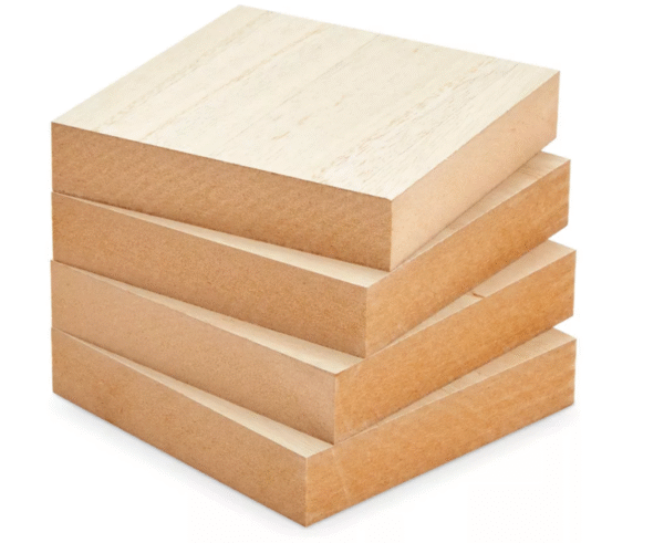 Lot # 2364: Pack of 4 Bright Creations Unfinished MDF Wood Blocks for DIY Crafts, Wooden Square Sign Block, 5″ x 5″ - Image 2