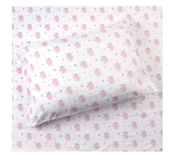 Lot # 2529: Kids Full Size Sheet Set, Ombre Unicorn, new - Image 2