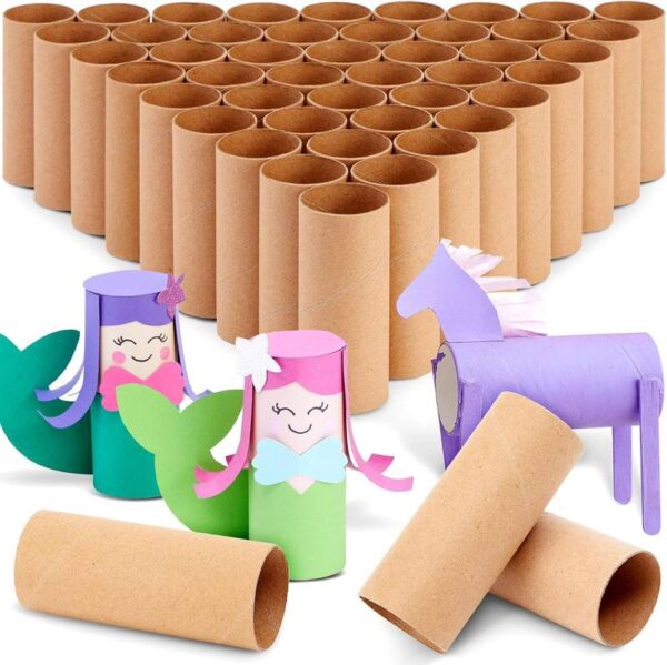 Lot # 2584: Bright Creations 48 Pieces Empty Paper Towel Rolls, Brown