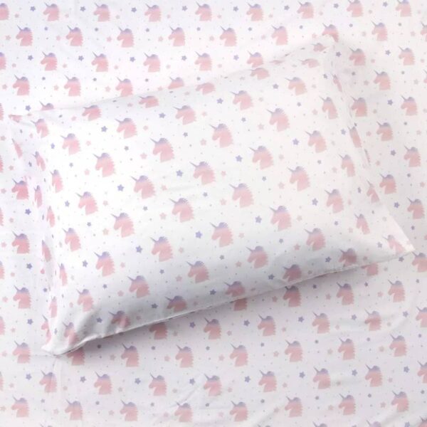 Lot # 2669: Sleeping Partners Tadpoles 4 Piece Sheet Set, Full Size, Ombre Unicorn