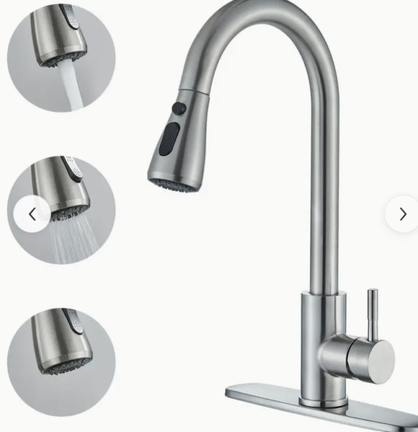 Lot # 2695: Pull Down Sprayer Kitchen Faucet, Chrome