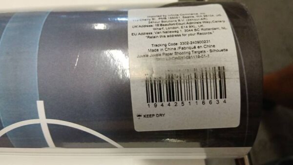 Lot # 2697: Pack Of 50 Juvale Human Silhouette Large Shooting Target Sheets, 25 X 38 in, 2 Designs - Image 2